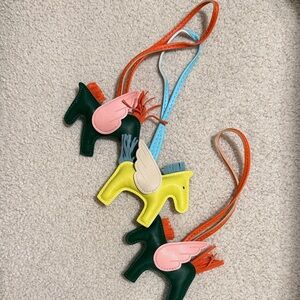 BUNDLE OF THREE PEGASUS BAG CHARMS